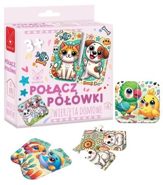 Połącz połówki Zwierzęta domowe 3+