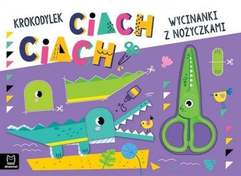 Wycinanki z nożyczkami. Krokodylek ciach, ciach!