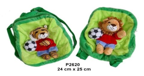Plecak tygrys/lew 24x25cm MIX Plecak tygrys/lew 24x25cm MIX