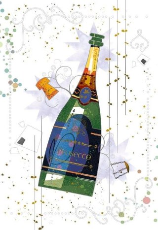 Karnet 12x18cm + koperta Prosecco