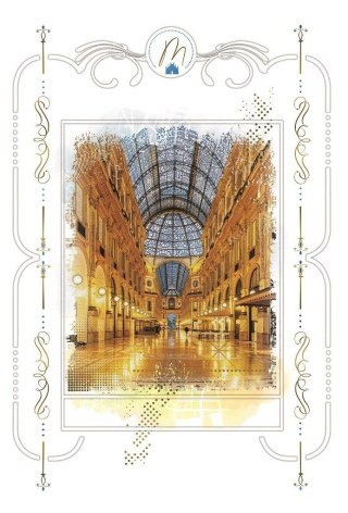 Karnet 12x18cm + koperta Wnętrze Galerii Mediolan