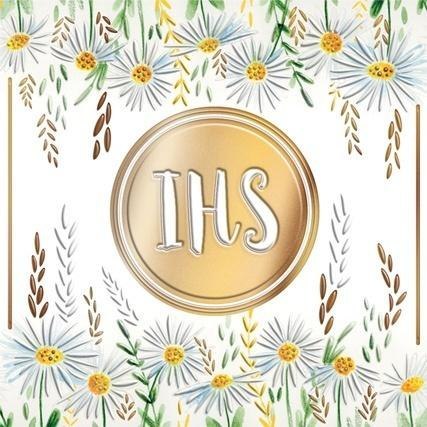 Karnet KW Komunia. Stokrotki IHS