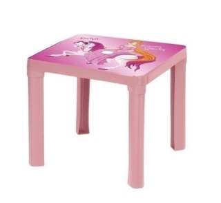 Stolik plastikowy pastel różowy