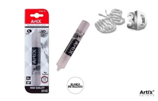 Farba strukturalna 3D biały metalizowany 30ml