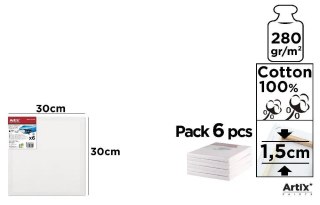 Tablica malarska 30x30x1.5 cm 280g/m2 (6szt)