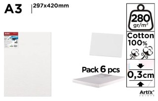 Tablica malarska A3 29,7x42x0,3cm (6szt)