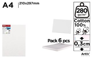 Tablica malarska A4 21x29,7x0,3cm (6szt)