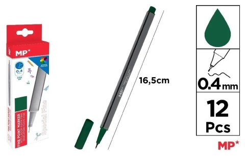 Cienkopis 0.4mm ciemnozielony (12szt) Cienkopis 0.4mm ciemnozielony (12szt)