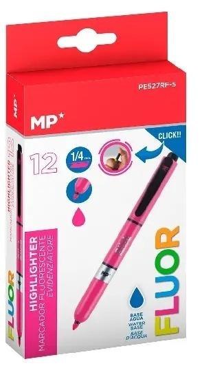 Zakreślacz fluorescencyjny Click różowy (12szt)