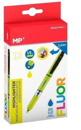 Zakreślacz fluorescencyjny Click żółty (12szt)