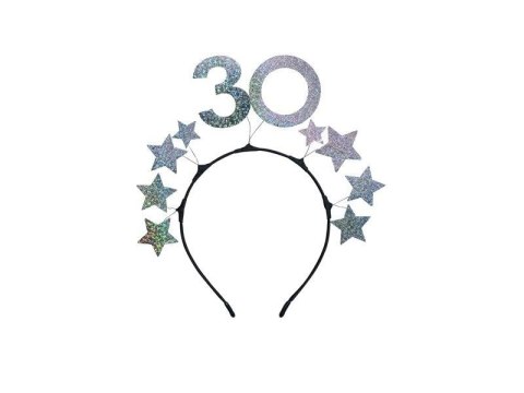 Opaska z gwiazdkami 30 srebrna Opaska z gwiazdkami 30 srebrna