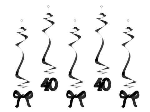 Świderki 40 z kokardkami czarne 50cm 5szt Świderki 40 z kokardkami czarne 50cm 5szt