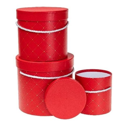 Pudełko Flower Box 3szt czerwony ROZETTE Pudełko Flower Box 3szt czerwony ROZETTE