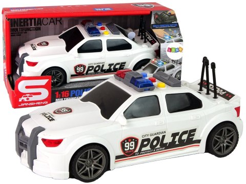 Auto Sportowe Policja 1:16 Biały Dźwięk Auto Sportowe Policja 1:16 Biały Dźwięk
