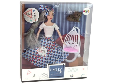 Lalka Dla Dzieci Emily Szare Włosy Kotek Huśtawka Lalka Dla Dzieci Emily Szare Włosy Kotek Huśtawka