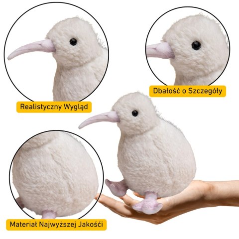 Pluszowy Ptak Kiwi Pluszak Maskotka Przytulanka Biały 21cm Pluszowy Ptak Kiwi Pluszak Maskotka Przytulanka Biały 21cm