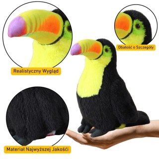 Pluszowy Ptak Tukan Pluszak Maskotka Przytulanka Żółty 30cm
