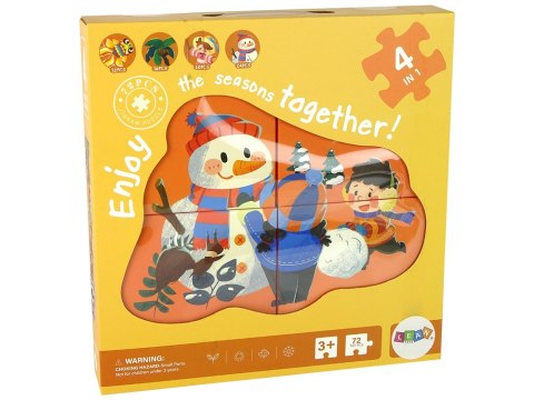 Puzzle 4 w 1 Cztery Pory Roku Puzzle 4 w 1 Cztery Pory Roku