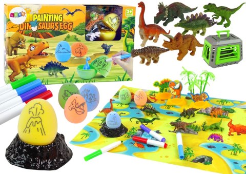 Zestaw Kreatywny DIY Dinozaury Jaja Do Malowania Transporter Zestaw Kreatywny DIY Dinozaury Jaja Do Malowania Transporter