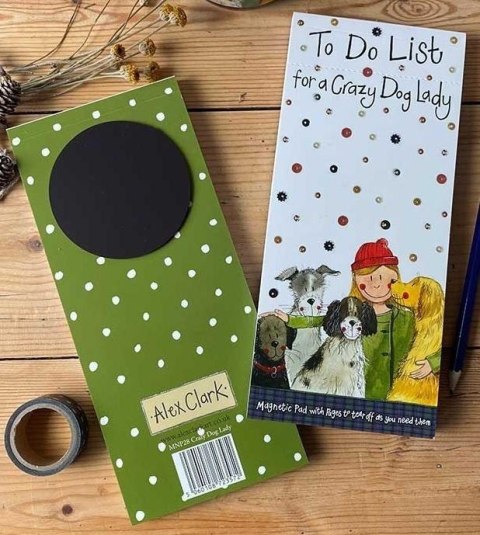 Lista zakupów z magnesem MNP28 Crazy Dog Lady Psia
