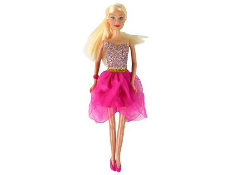 Lalka Lucy Sukienka Różowa Brokatowa Zestaw Buty Lalka Lucy Sukienka Różowa Brokatowa Zestaw Buty