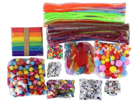 Zestaw Artystyczny Kreatywny Plastyczny W Torebce DIY +1200 El Zestaw Artystyczny Kreatywny Plastyczny W Torebce DIY +1200 El