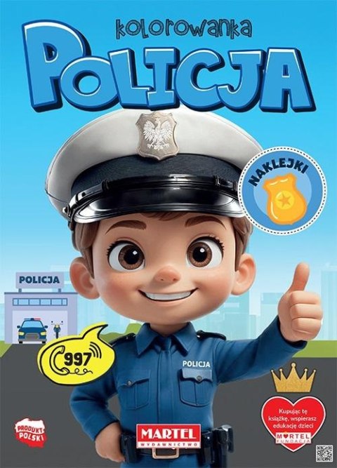 Kolorowanka Policja z naklejkami Kolorowanka Policja z naklejkami