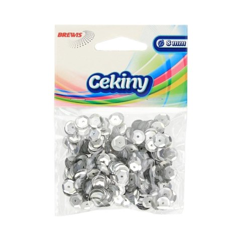 Cekiny 6mm 10g matowe srebrny