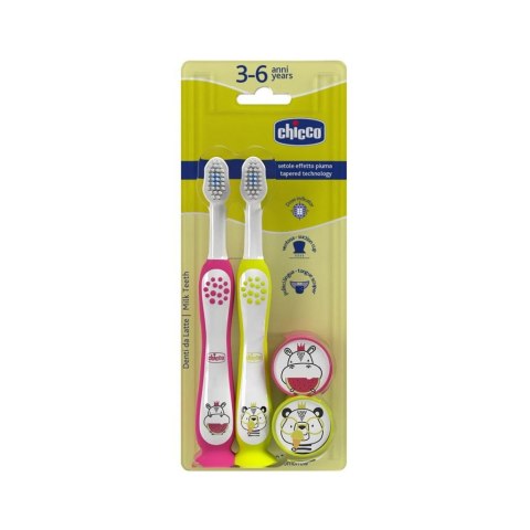 Szczoteczka do zębów Hippo Panda 3-6L 2szt Szczoteczka do zębów Hippo Panda 3-6L 2szt