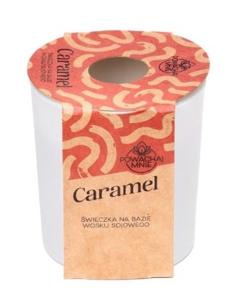 Świeczka sojowa Powąchaj mnie Caramel biała