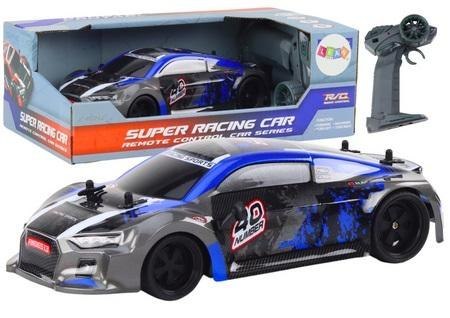 Auto R/C 1:18 gumowe koła drift niebieski Auto R/C 1:18 gumowe koła drift niebieski