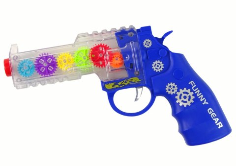 Pistolet Kolorowe Światła Dźwięk Niebieski Pistolet Kolorowe Światła Dźwięk Niebieski