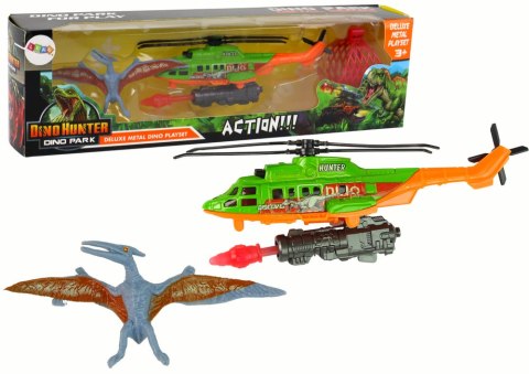 Zestaw Zielony Helikopter Transport Dinozaura Dino Park Zestaw Zielony Helikopter Transport Dinozaura Dino Park
