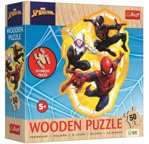 Puzzle drewniane 50 SpiderMan gotowy w akcji TREFL Puzzle drewniane 50 SpiderMan gotowy w akcji TREFL