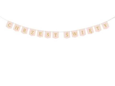 Baner Chrzest Święty jasny różowy 2m Baner Chrzest Święty jasny różowy 2m