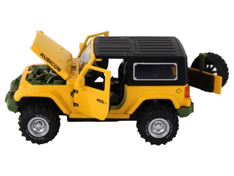 Auto Terenowe Napęd Frykcyjny Na Baterie Metalowy Żółty 1:32 Auto Terenowe Napęd Frykcyjny Na Baterie Metalowy Żółty 1:32