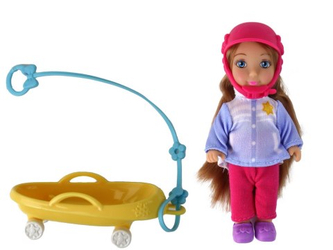 Lalki Anlily Mama Z Córką Na Sankach Zestaw Sanki Lalki Anlily Mama Z Córką Na Sankach Zestaw Sanki