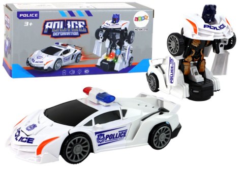 Samochód-Robot Policja Biały 2w1 Transformacja Samochód-Robot Policja Biały 2w1 Transformacja