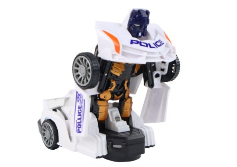 Samochód-Robot Policja Biały 2w1 Transformacja Samochód-Robot Policja Biały 2w1 Transformacja
