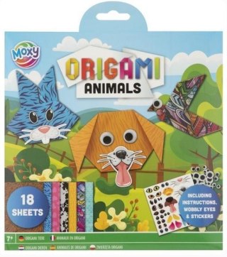 Blok z naklejkami i arkuszami do origami Zwierzęta