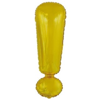 Balon foliowy znak ! złoty 28x86cm