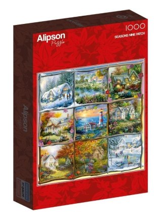 Puzzle 1000 Wszystkie pory roku- Chatki