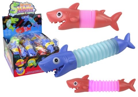 Rekin Do Rozciągania Antystresowy Świecący Pop Tube LED Rekin Do Rozciągania Antystresowy Świecący Pop Tube LED