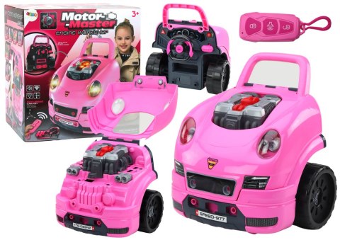 Warsztat Silnik Auto Do Rozkręcania Zestaw Majsterkowicza Różowy Warsztat Silnik Auto Do Rozkręcania Zestaw Majsterkowicza Różowy