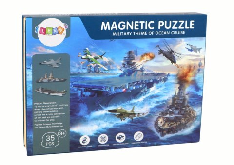 Zestaw Edukacyjnych Puzzli Magnetycznych Z Motywem Statków Militarnych Zestaw Edukacyjnych Puzzli Magnetycznych Z Motywem Statków Militarnych