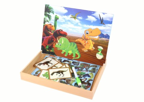 Zestaw Edukacyjnych Puzzli Magnetycznych z Dinozaurami Zestaw Edukacyjnych Puzzli Magnetycznych z Dinozaurami