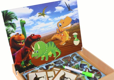 Zestaw Edukacyjnych Puzzli Magnetycznych z Dinozaurami Zestaw Edukacyjnych Puzzli Magnetycznych z Dinozaurami
