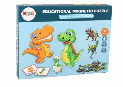 Zestaw Edukacyjnych Puzzli Magnetycznych z Dinozaurami Zestaw Edukacyjnych Puzzli Magnetycznych z Dinozaurami