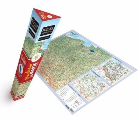Mapa Polska fizyczna (plakat) Mapa Polska fizyczna (plakat)