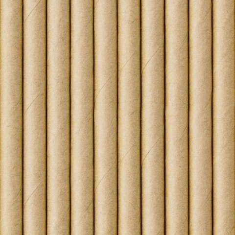 Słomki papierowe, kraft 19.5cm 10szt Słomki papierowe, kraft 19.5cm 10szt